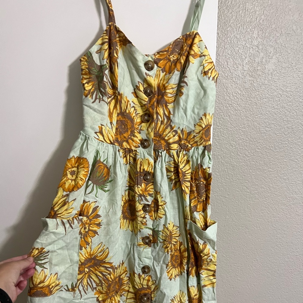 Urban outfitters linen button down dress